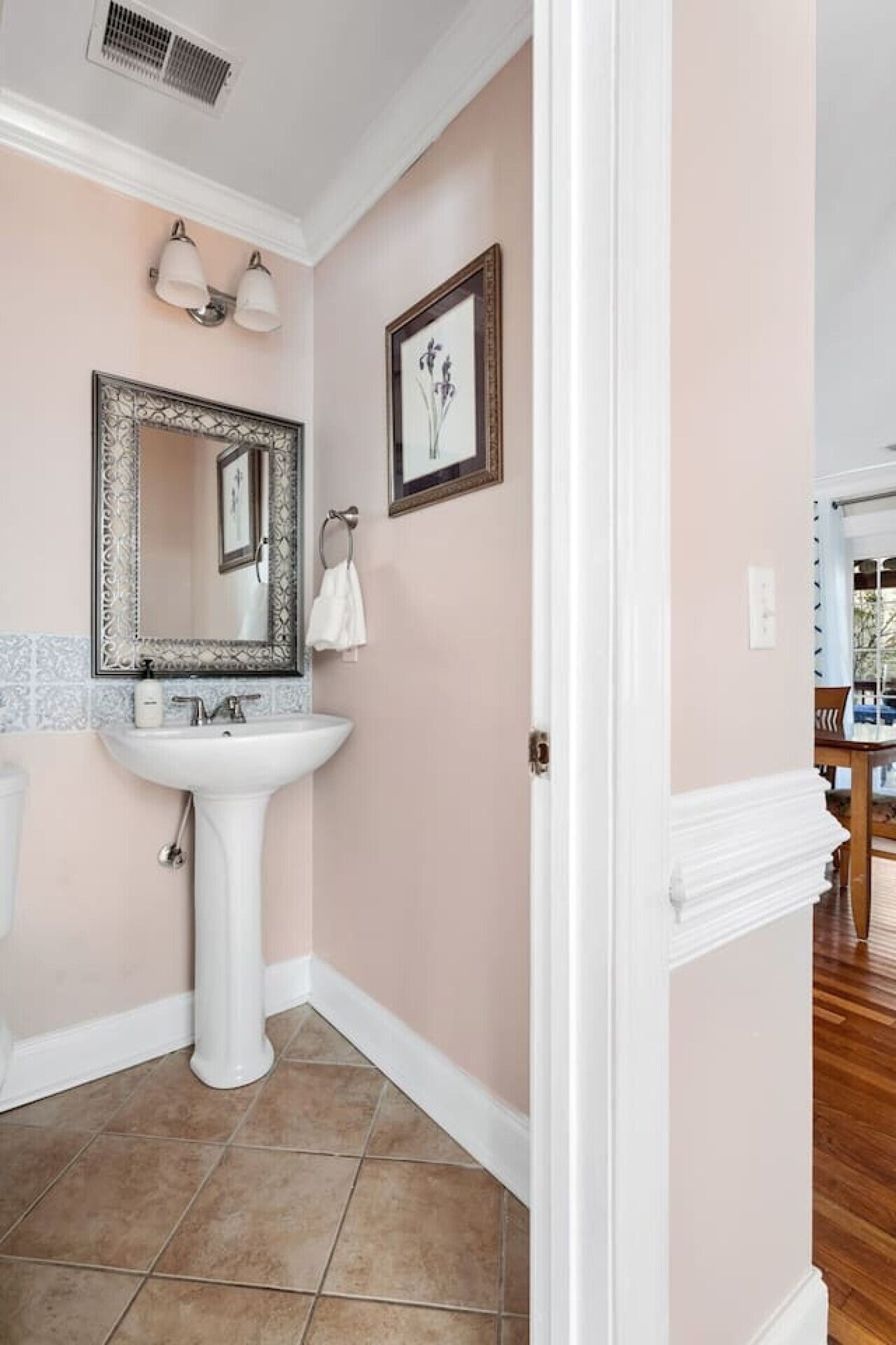 Half bath powder room